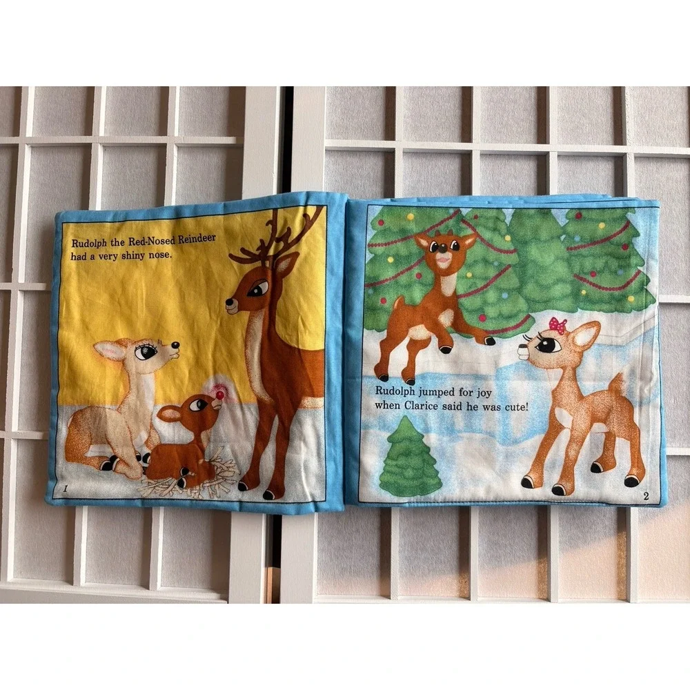3 Fabric Panel Soft Baby Book Holiday Christmas Frosty, Follow The Star, 12 Days